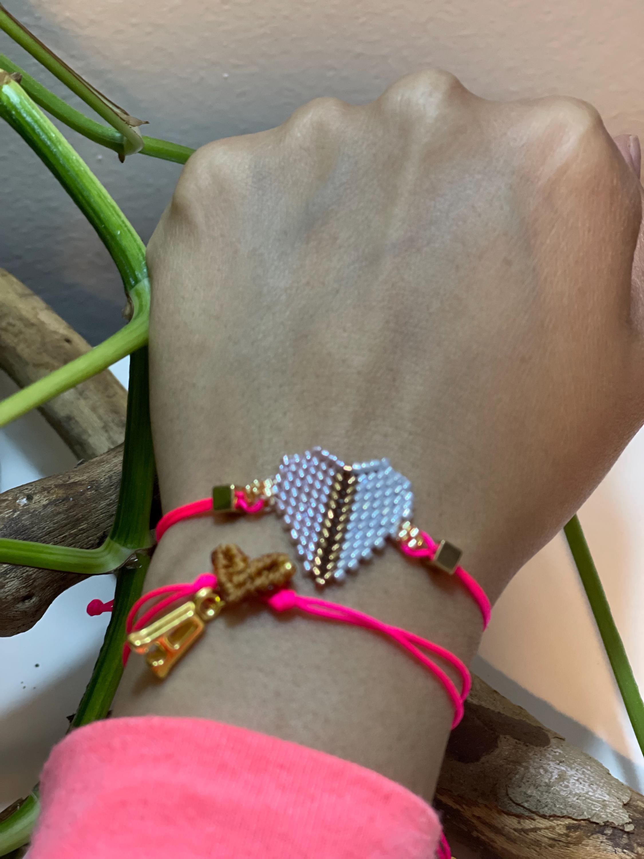 Valentines set bracelet with initial