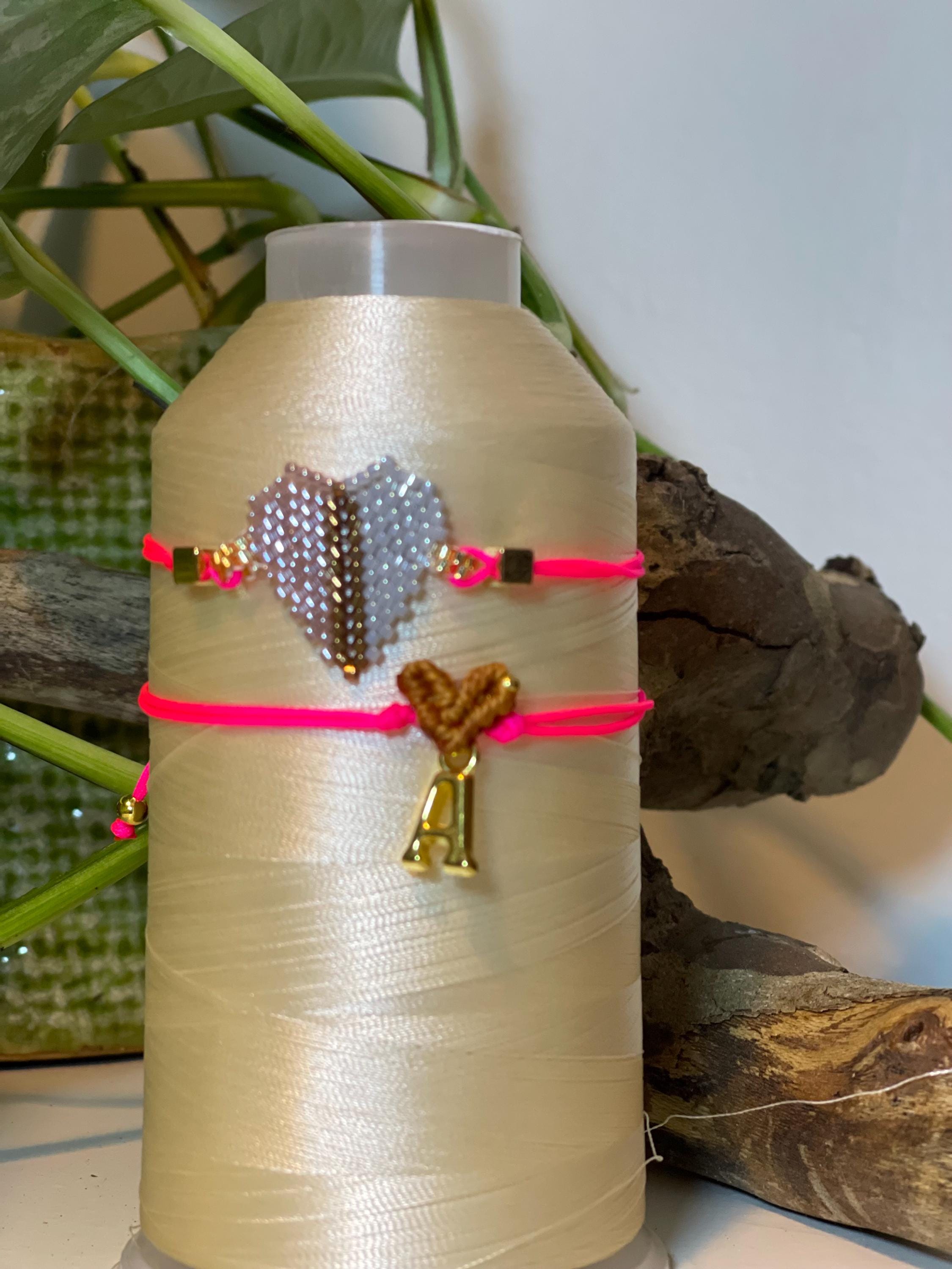Valentines set bracelet with initial