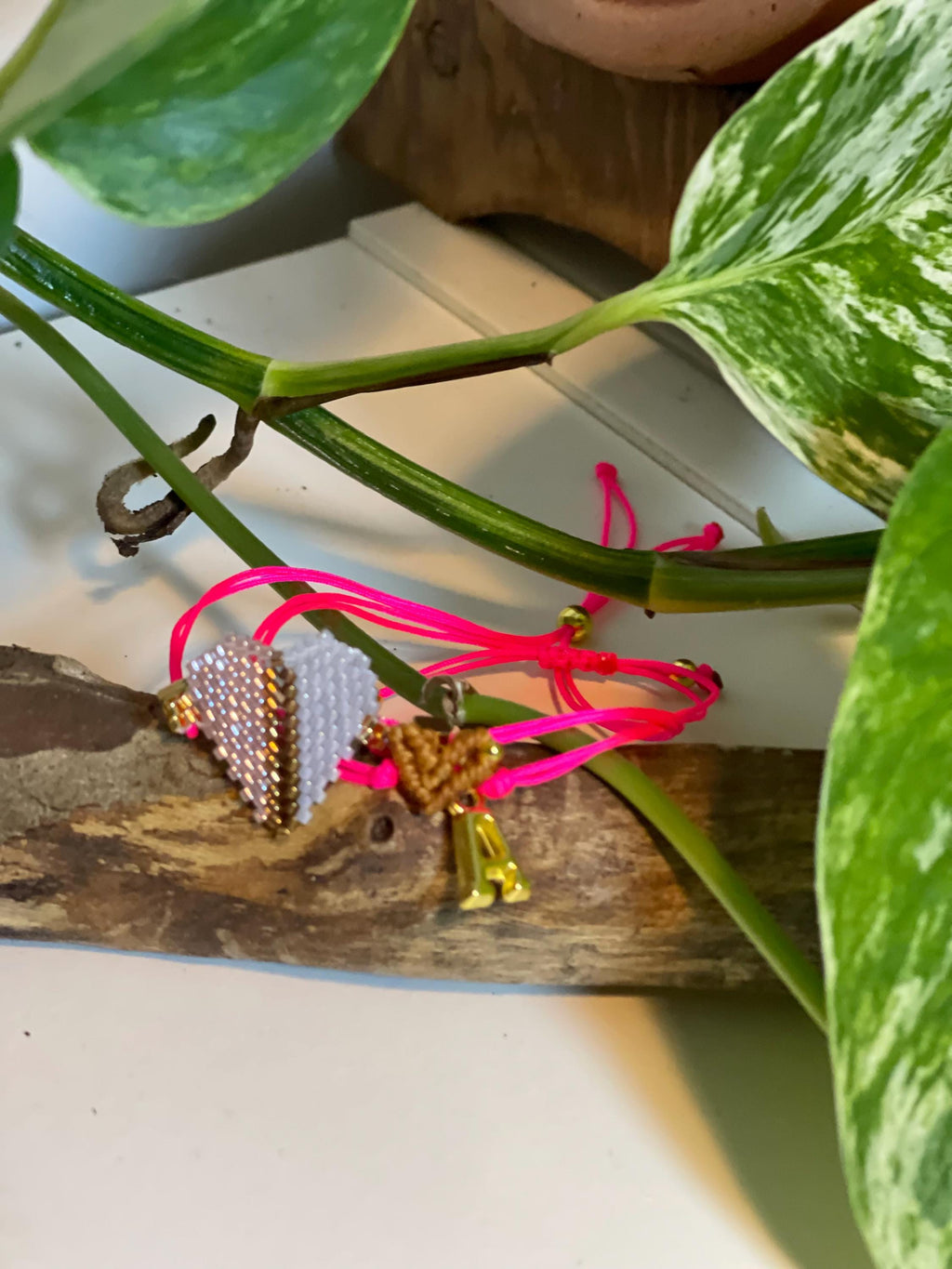 Valentines set bracelet with initial