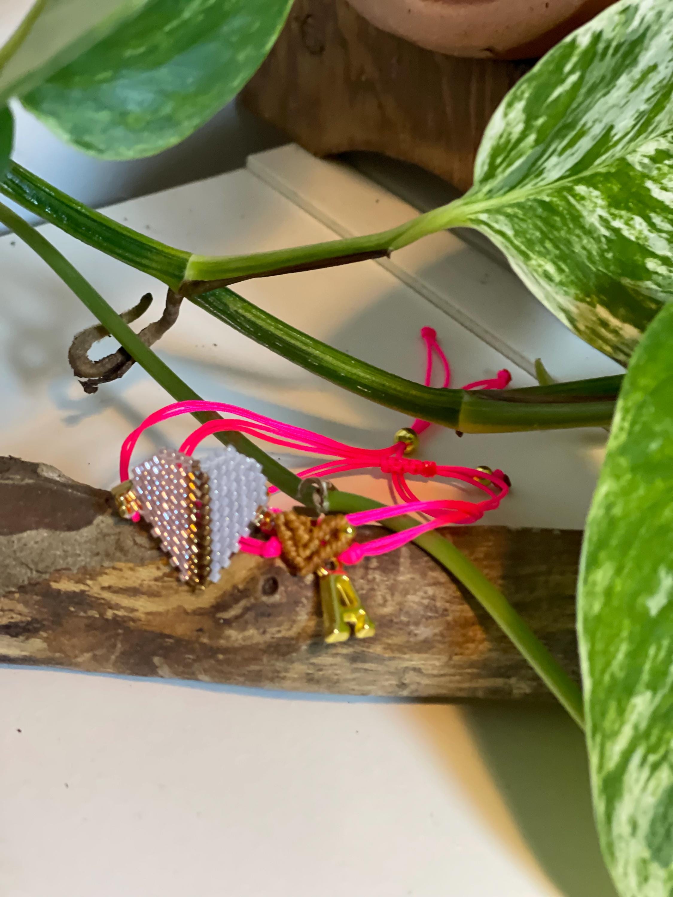 Valentines set bracelet with initial