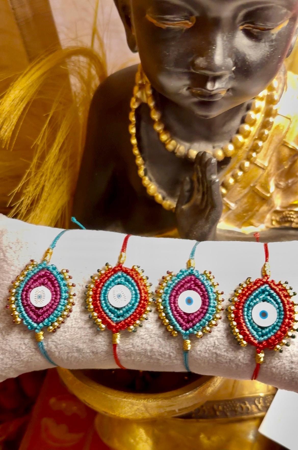 colorful evil eye bracelet
