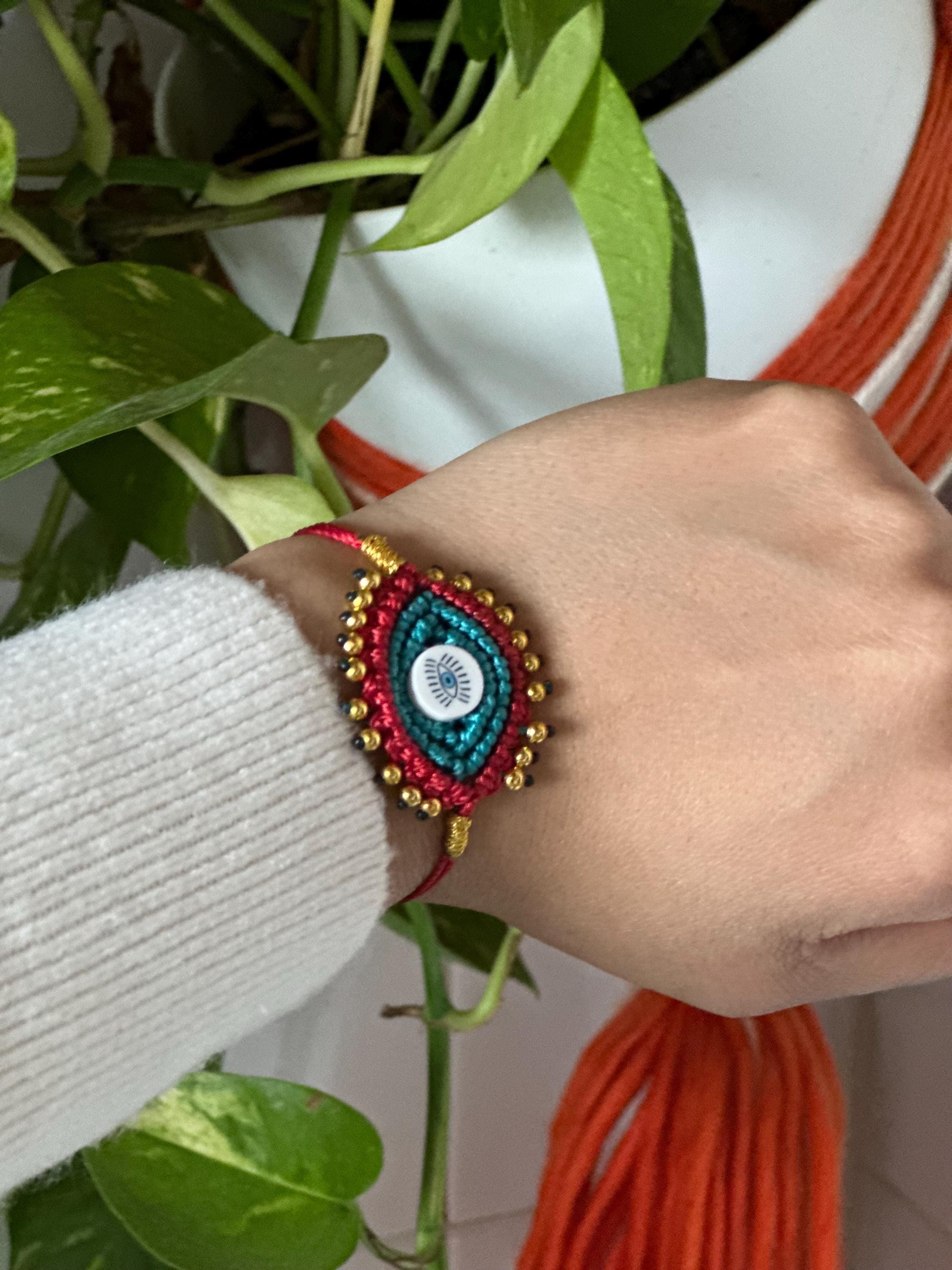 colorful evil eye bracelet