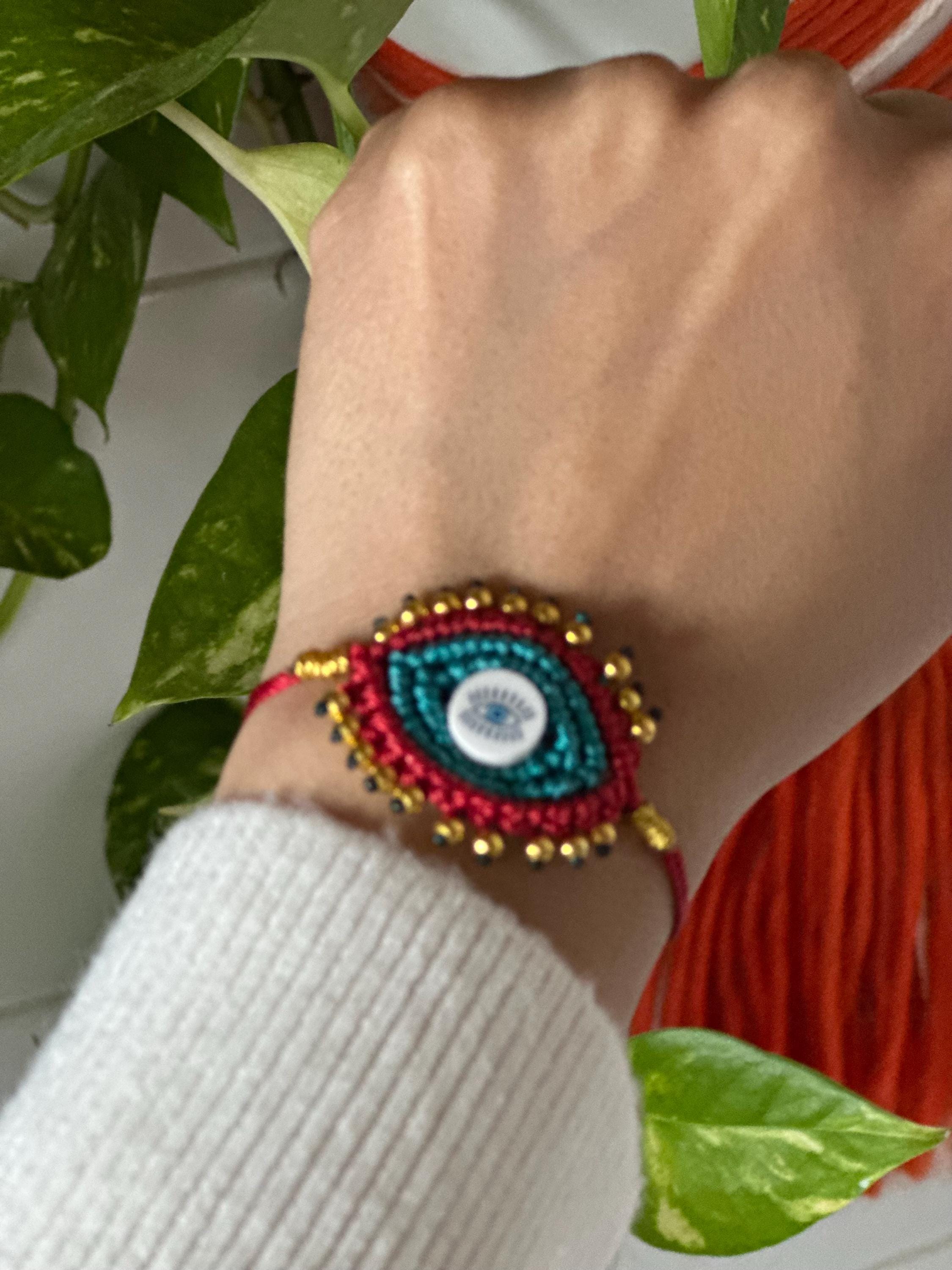 colorful evil eye bracelet